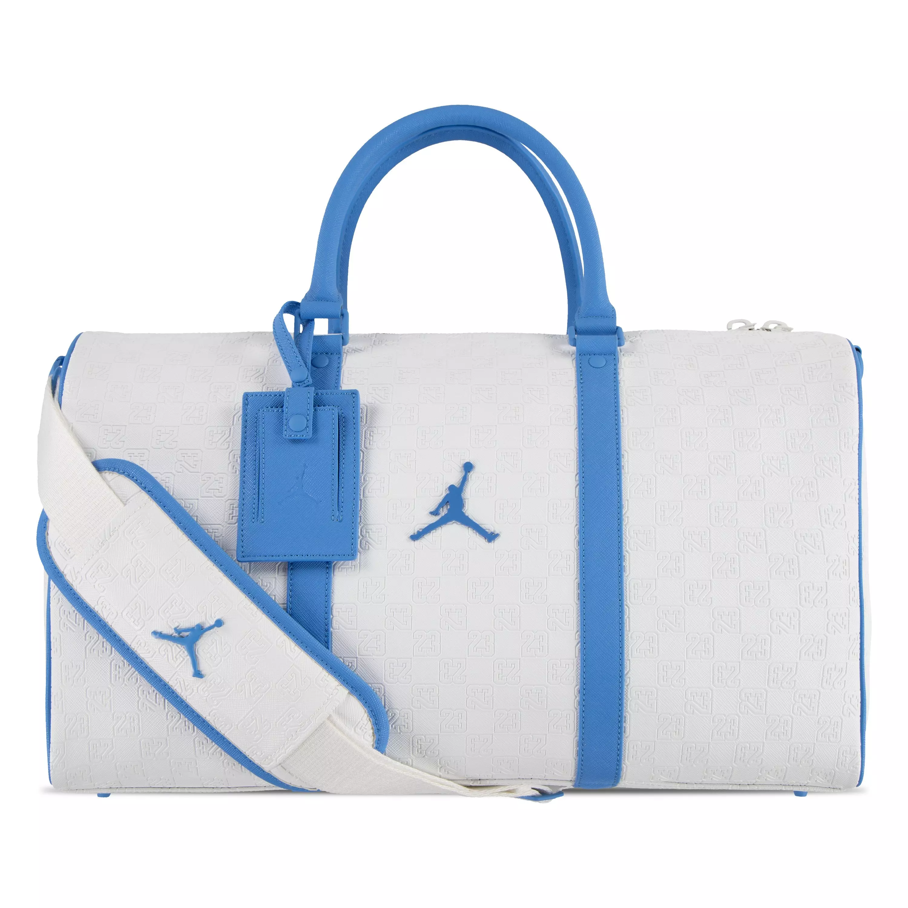 Jordan Monogram Medium Duffle Bag - White/Blue | Hibbett